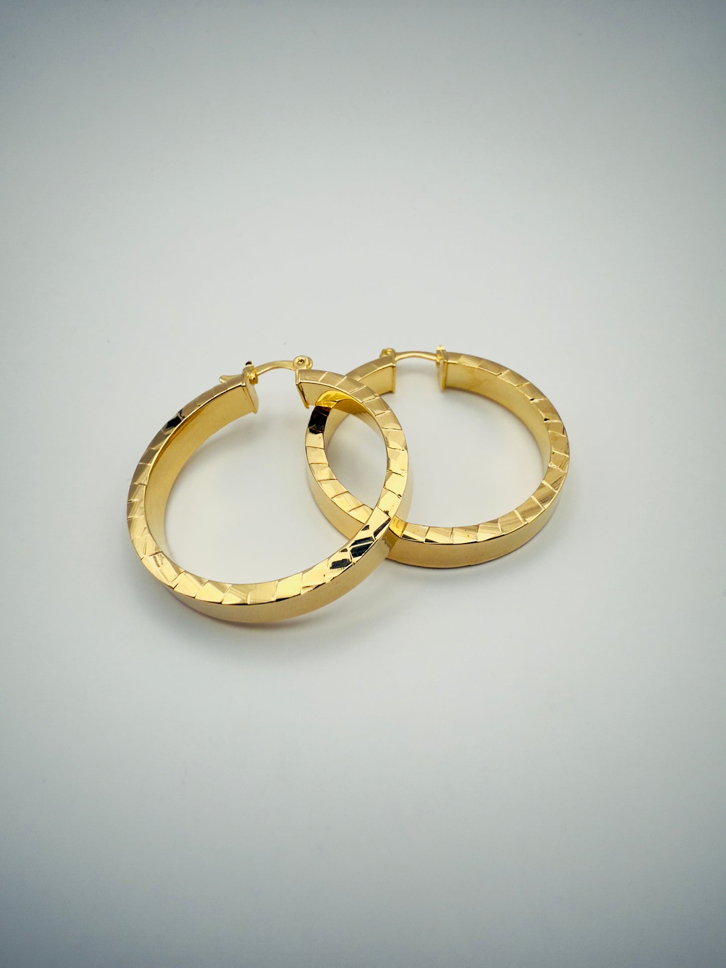 Faceted Hoop Earrings