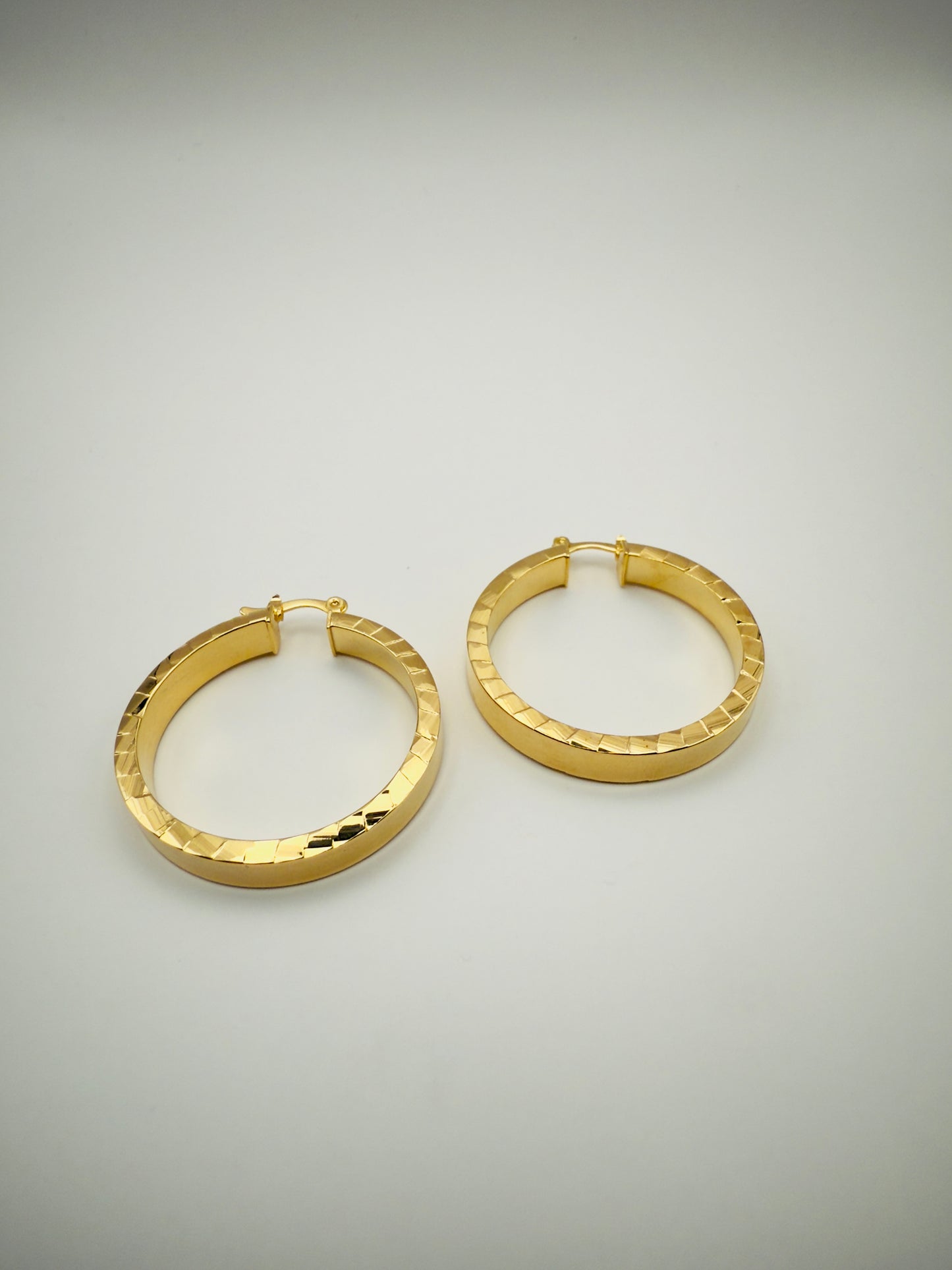 Faceted Hoop Earrings